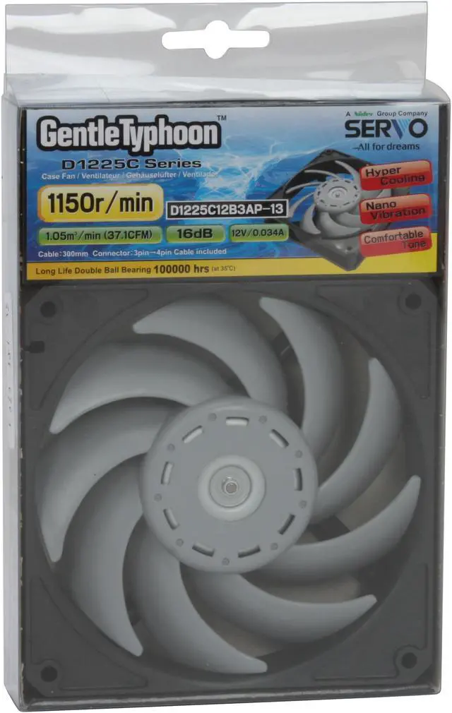 Alt view image 6 of 6 - Scythe GentleTyphoon D1225C12B3AP-13 Case cooler