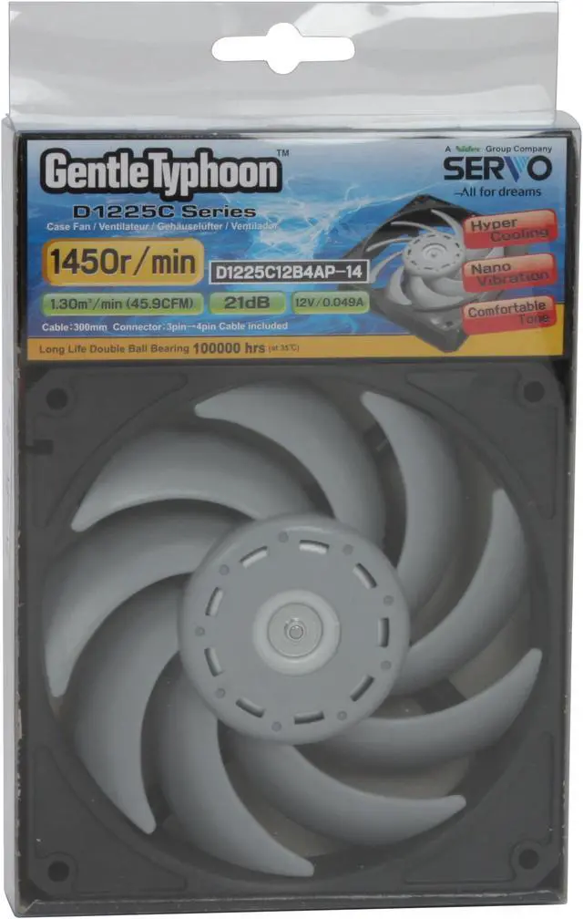 Alt view image 6 of 6 - Scythe GentleTyphoon D1225C12B4AP-14 Case cooler