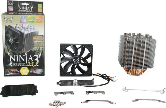 Alt view image 6 of 6 - Scythe Ninja 3 SCNJ-3000  120mm  Sleeve  CPU Cooler