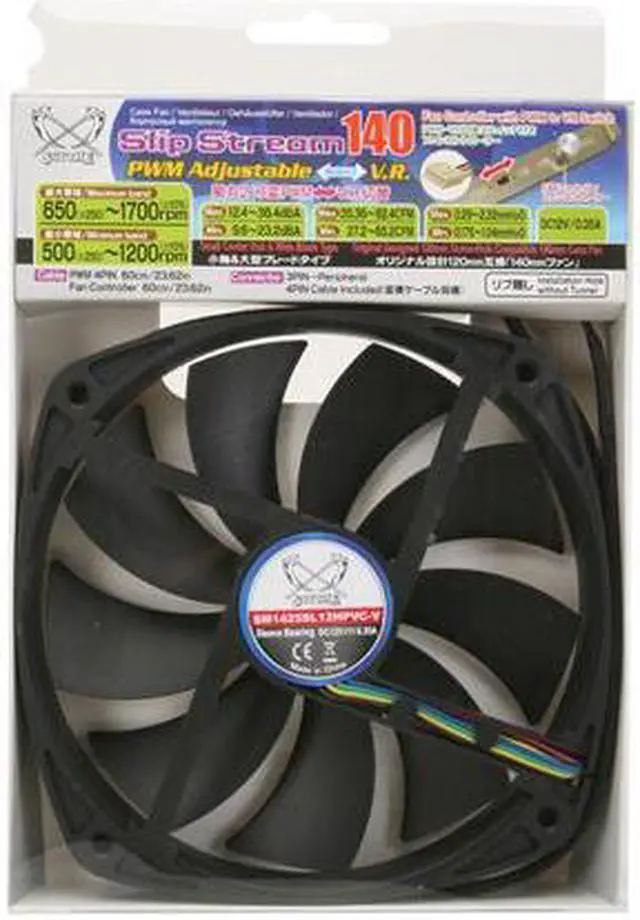 Alt view image 5 of 5 - Scythe SM1425SL12HPVC-V 140mm Slip Stream 140 PWM Adjustable VR