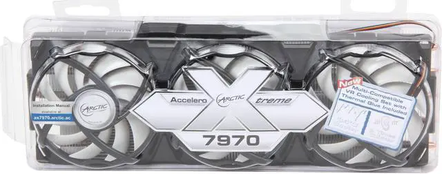 Alt view image 7 of 7 - ARCTIC Accelero Xtreme 7970 VGA Cooler - nVidia & AMD, 3 Quiet 92mm PWM Fans, CrossFire