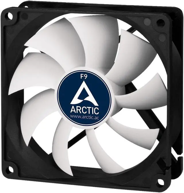 Alt view image 2 of 7 - ARCTIC F9 Fluid Dynamic Bearing Case Fan, 92mm Quiet Blade Design, 43CFM at 23dBA