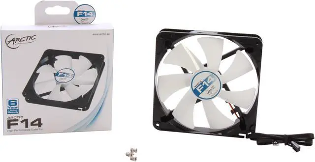 Alt view image 5 of 5 - ARCTIC F14 Fluid Dynamic Bearing Case Fan, 140mm Quiet Blade Design, 77CFM at 22dBA