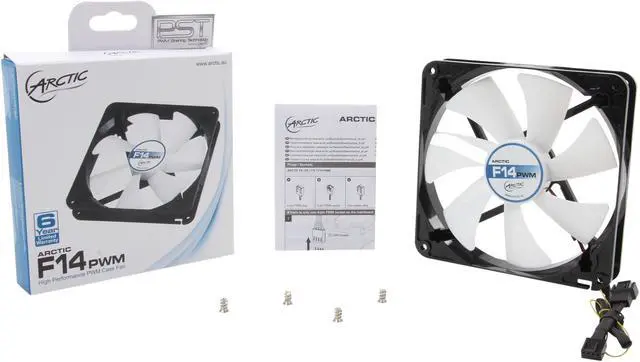 Alt view image 5 of 5 - ARCTIC F14 PWM Fluid Dynamic Bearing Case Fan, 140mm PWM Speed Control, 77CFM at 24dBA