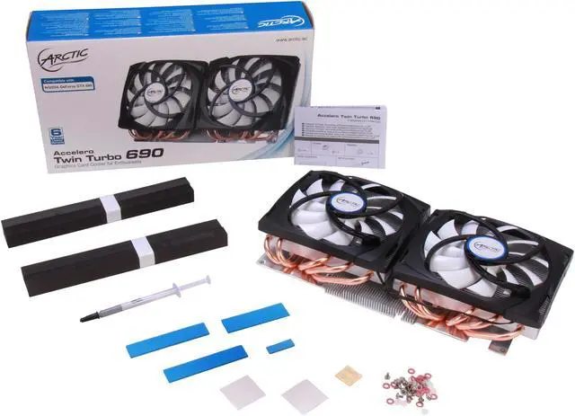 Alt view image 7 of 7 - ARCTIC Accelero TT 690 VGA Cooler - GTX 690, Dual Quiet 120mm PWM Fans, Extreme Cooling