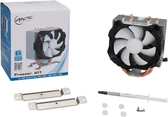 Alt view image 6 of 6 - ARCTIC Freezer A11 CPU Cooler for AMD, 150W Cooling Capacity, 3 Direct Touch Heatpipes, <23dBA Fan Noise