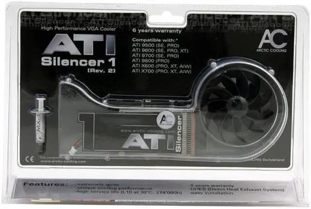 Alt view image 3 of 5 - ARCTIC COOLING AVC-AT1 Rev. 2 ARCTIC Ceramic VGA Cooler