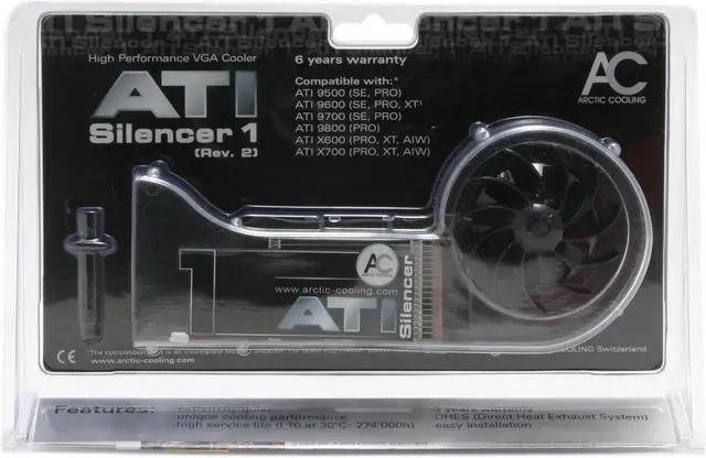 Alt view image 5 of 5 - ARCTIC COOLING AVC-AT1 Rev. 2 ARCTIC Ceramic VGA Cooler