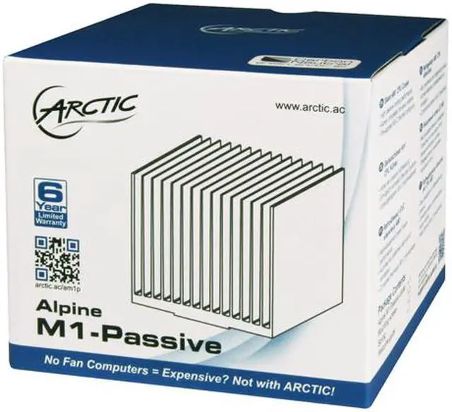 Alt view image 6 of 6 - ARCTIC COOLING Alpine M1 Passive Silent AMD AM1 CPU Cooler, High passive cooling performance