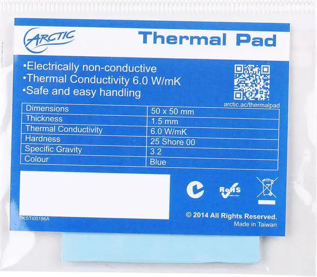 Alt view image 2 of 2 - ARCTIC COOLING ACTPD00003A Thermal Pad, the high Performance Gap Filler -2x2x0.06