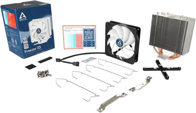 Alt view image 8 of 8 - ARCTIC COOLING Freezer 33 120mm Fluid Dynamic Semi Passive Tower CPU Cooler