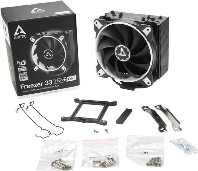 Alt view image 7 of 7 - Arctic Freezer 33 eSports ONE - Tower CPU-Cooler with Bionix FAN. Compatible with Intel and AMD. - White