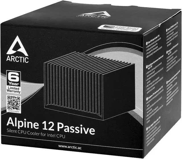 Alt view image 6 of 7 - ARCTIC COOLING ACALP00024A Alpine 12 Passive, Silent Intel CPU Cooler