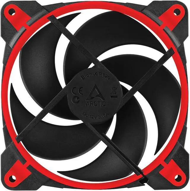 Alt view image 3 of 7 - Arctic BioniX P120 (Red) - Pressure-optimised 120 mm Gaming Fan with PWM Sharing Technology (PST)