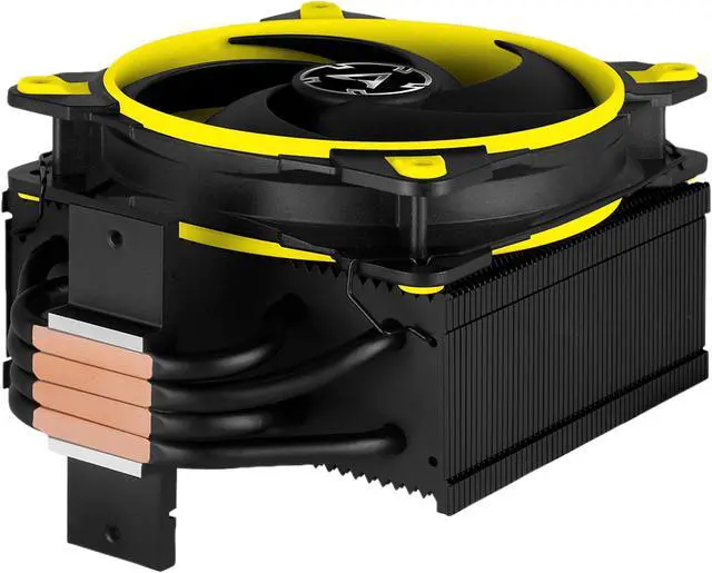 Alt view image 6 of 10 - ARCTIC Freezer 34 eSports Edition - Tower CPU Cooler with Push-Pull Configuration, Wide Range of Regulation 200 to 2100 RPM, Includes Low Noise PWM 120 mm Fan - Yellow LGA 1700 Compatible