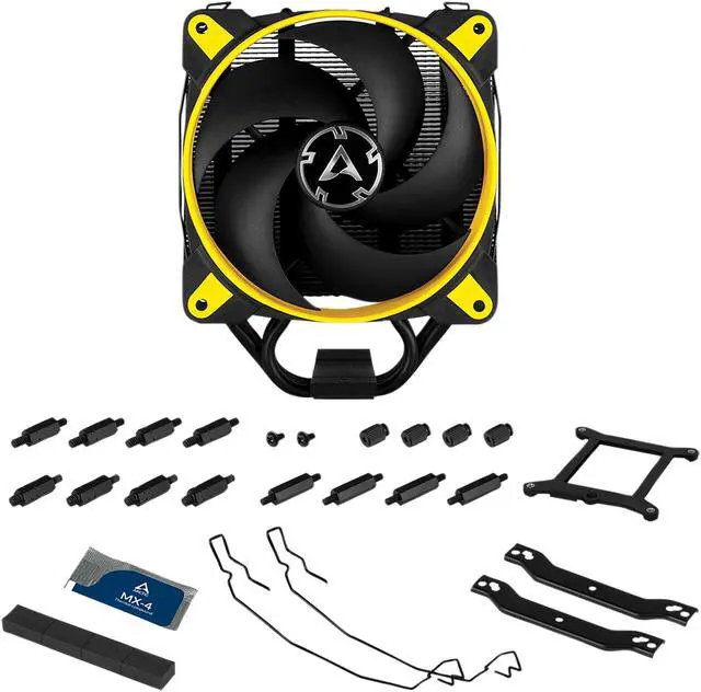 Alt view image 8 of 10 - ARCTIC Freezer 34 eSports Edition - Tower CPU Cooler with Push-Pull Configuration, Wide Range of Regulation 200 to 2100 RPM, Includes Low Noise PWM 120 mm Fan - Yellow LGA 1700 Compatible