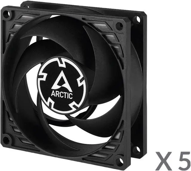 Alt view image 2 of 6 - ARCTIC COOLING P8 Value Pack ACFAN00153A 80mm Non-LED LED Pressure-optimised Case Fan (5-Pack)