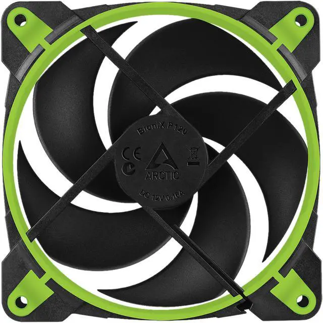Alt view image 5 of 7 - ARCTIC COOLING BioniX P120 Green Pressure-Optimised 120mm Gaming Fan with PWM Sharing Technology - ACFAN00114A