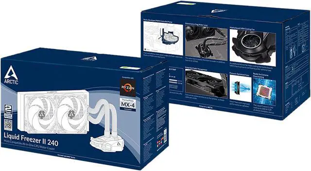 Alt view image 6 of 6 - ARCTIC COOLING Liquid Freezer II - 240 ACFRE00046A Multi Compatible All-In-One CPU Water Cooler LGA 1700 Compatible