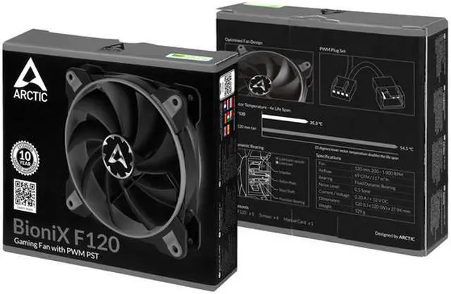 Alt view image 5 of 5 - ARCTIC COOLING BioniX F120 ACFAN00163A Gaming Fan with PWM PST