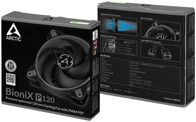 Alt view image 5 of 5 - ARCTIC COOLING BioniX P120 ACFAN00168A Gaming Fan with PWM PST