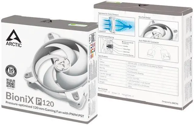 Alt view image 5 of 5 - ARCTIC COOLING BioniX P120 ACFAN00167A Gaming Fan with PWM PST