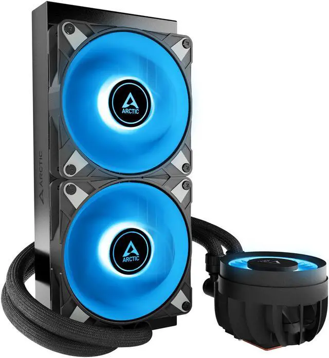Alt view image 7 of 15 - ARCTIC COOLING Liquid Freezer III - 240 A-RGB (Black): All-in-One CPU Water Cooler with 240mm radiator and 2x P12 PWM PST A-RGB fan, compatible Intel LGA1700, 1851 and AMD AM4, AM5 - Black color