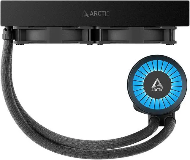 Alt view image 8 of 15 - ARCTIC COOLING Liquid Freezer III - 240 A-RGB (Black): All-in-One CPU Water Cooler with 240mm radiator and 2x P12 PWM PST A-RGB fan, compatible Intel LGA1700, 1851 and AMD AM4, AM5 - Black color