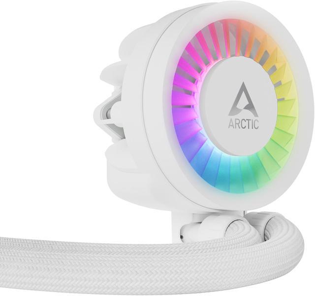Alt view image 4 of 16 - ARCTIC COOLING Liquid Freezer III - 240 A-RGB (White): All-in-One CPU Water Cooler with 240mm radiator and 2x P12 PWM PST A-RGB fan, compatible Intel LGA1700, 1851 and AMD AM4, AM5 - White color