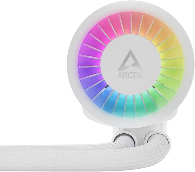 Alt view image 5 of 16 - ARCTIC COOLING Liquid Freezer III - 240 A-RGB (White): All-in-One CPU Water Cooler with 240mm radiator and 2x P12 PWM PST A-RGB fan, compatible Intel LGA1700, 1851 and AMD AM4, AM5 - White color