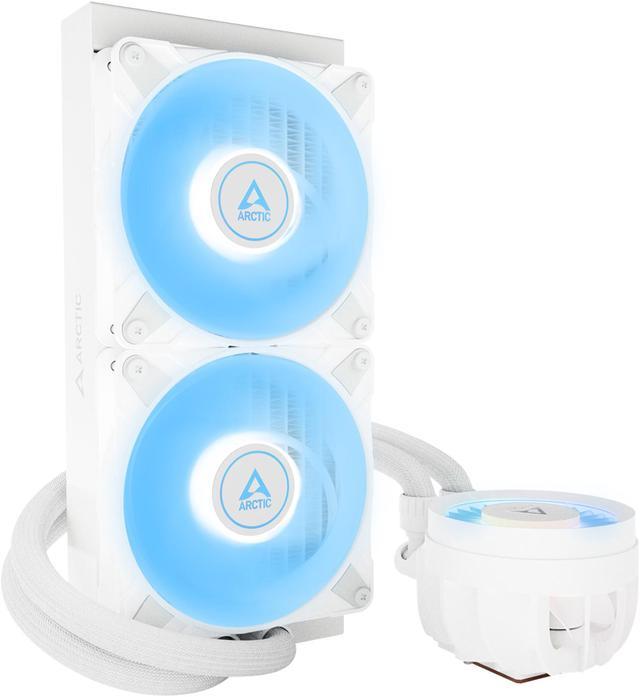 Alt view image 7 of 16 - ARCTIC COOLING Liquid Freezer III - 240 A-RGB (White): All-in-One CPU Water Cooler with 240mm radiator and 2x P12 PWM PST A-RGB fan, compatible Intel LGA1700, 1851 and AMD AM4, AM5 - White color