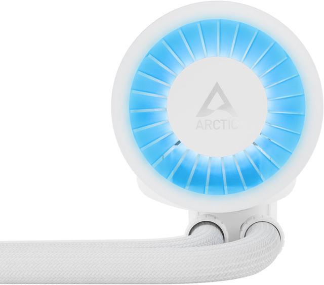 Alt view image 10 of 16 - ARCTIC COOLING Liquid Freezer III - 240 A-RGB (White): All-in-One CPU Water Cooler with 240mm radiator and 2x P12 PWM PST A-RGB fan, compatible Intel LGA1700, 1851 and AMD AM4, AM5 - White color