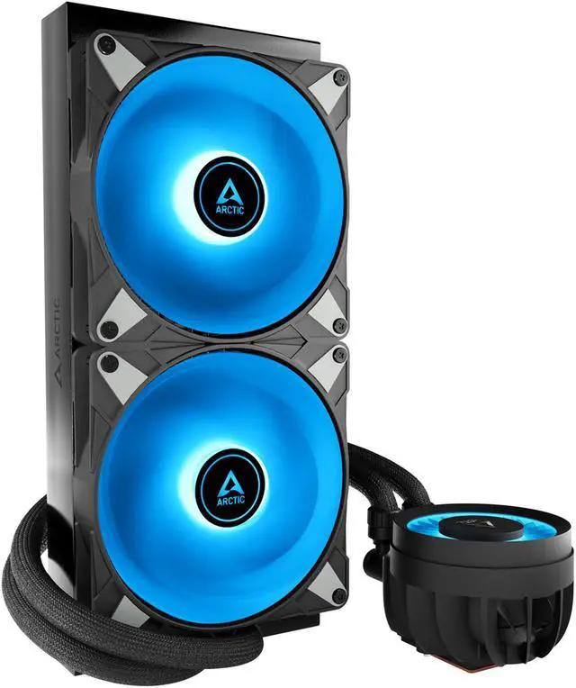 Alt view image 7 of 15 - ARCTIC COOLING Liquid Freezer III - 280 A-RGB (Black): All-in-One CPU Water Cooler with 280mm radiator and 2x P14 PWM PST A-RGB fan, compatible Intel LGA1700, 1851 and AMD AM4, AM5 - Black color