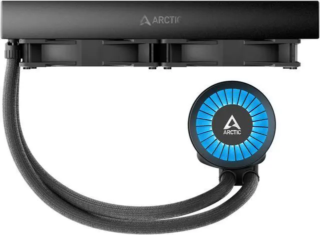 Alt view image 8 of 15 - ARCTIC COOLING Liquid Freezer III - 280 A-RGB (Black): All-in-One CPU Water Cooler with 280mm radiator and 2x P14 PWM PST A-RGB fan, compatible Intel LGA1700, 1851 and AMD AM4, AM5 - Black color