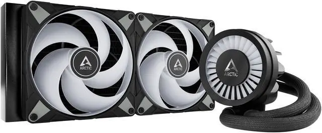 Alt view image 11 of 15 - ARCTIC COOLING Liquid Freezer III - 280 A-RGB (Black): All-in-One CPU Water Cooler with 280mm radiator and 2x P14 PWM PST A-RGB fan, compatible Intel LGA1700, 1851 and AMD AM4, AM5 - Black color