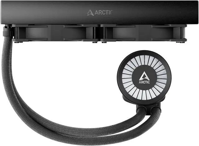 Alt view image 12 of 15 - ARCTIC COOLING Liquid Freezer III - 280 A-RGB (Black): All-in-One CPU Water Cooler with 280mm radiator and 2x P14 PWM PST A-RGB fan, compatible Intel LGA1700, 1851 and AMD AM4, AM5 - Black color