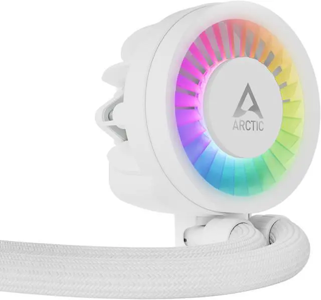 Alt view image 4 of 16 - ARCTIC COOLING Liquid Freezer III - 280 A-RGB (White): All-in-One CPU Water Cooler with 280mm radiator and 2x P14 PWM PST A-RGB fan, compatible Intel LGA1700, 1851 and AMD AM4, AM5 - White color