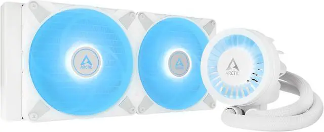 Alt view image 6 of 16 - ARCTIC COOLING Liquid Freezer III - 280 A-RGB (White): All-in-One CPU Water Cooler with 280mm radiator and 2x P14 PWM PST A-RGB fan, compatible Intel LGA1700, 1851 and AMD AM4, AM5 - White color
