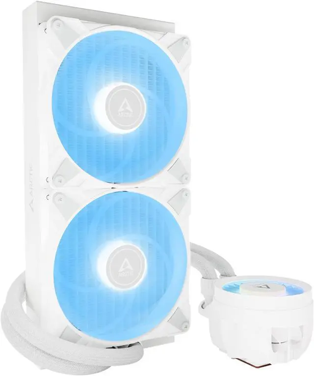 Alt view image 7 of 16 - ARCTIC COOLING Liquid Freezer III - 280 A-RGB (White): All-in-One CPU Water Cooler with 280mm radiator and 2x P14 PWM PST A-RGB fan, compatible Intel LGA1700, 1851 and AMD AM4, AM5 - White color