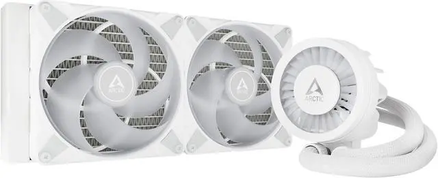Alt view image 11 of 16 - ARCTIC COOLING Liquid Freezer III - 280 A-RGB (White): All-in-One CPU Water Cooler with 280mm radiator and 2x P14 PWM PST A-RGB fan, compatible Intel LGA1700, 1851 and AMD AM4, AM5 - White color