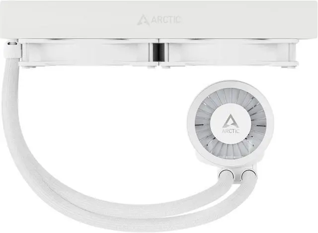 Alt view image 13 of 16 - ARCTIC COOLING Liquid Freezer III - 280 A-RGB (White): All-in-One CPU Water Cooler with 280mm radiator and 2x P14 PWM PST A-RGB fan, compatible Intel LGA1700, 1851 and AMD AM4, AM5 - White color