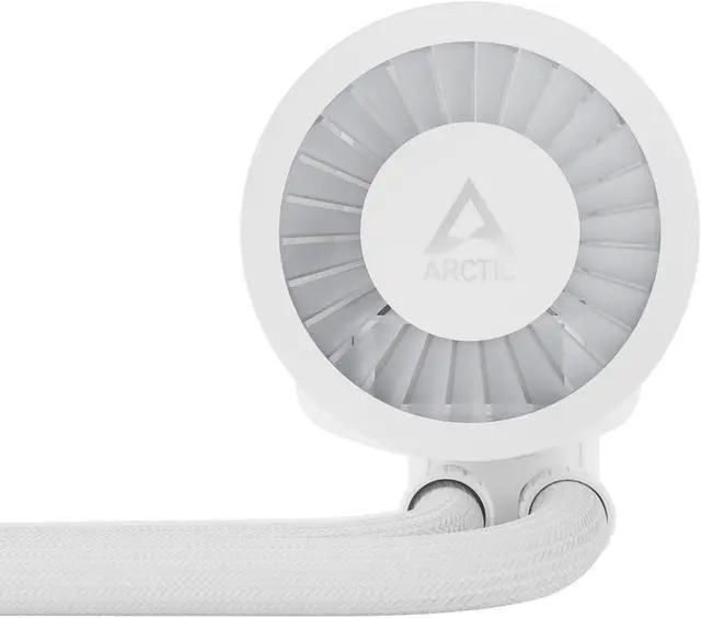 Alt view image 15 of 16 - ARCTIC COOLING Liquid Freezer III - 280 A-RGB (White): All-in-One CPU Water Cooler with 280mm radiator and 2x P14 PWM PST A-RGB fan, compatible Intel LGA1700, 1851 and AMD AM4, AM5 - White color
