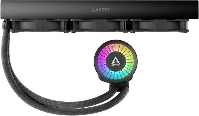 Alt view image 3 of 16 - ARCTIC COOLING Liquid Freezer III - 360 A-RGB (Black): All-in-One CPU Water Cooler with 360mm radiator and 3x P12 PWM PST A-RGB fan, compatible Intel LGA1700, 1851 and AMD AM4, AM5 - Black color