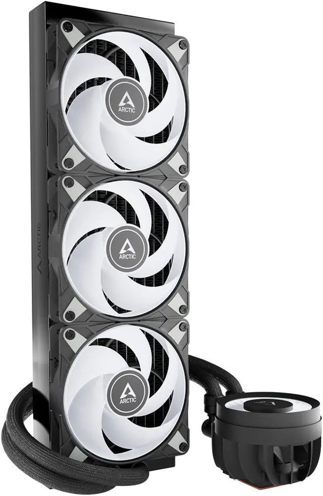 Alt view image 12 of 16 - ARCTIC COOLING Liquid Freezer III - 360 A-RGB (Black): All-in-One CPU Water Cooler with 360mm radiator and 3x P12 PWM PST A-RGB fan, compatible Intel LGA1700, 1851 and AMD AM4, AM5 - Black color