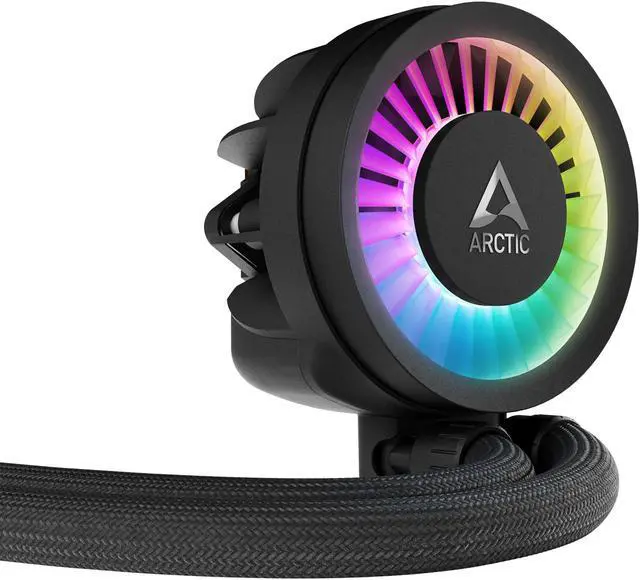 Alt view image 4 of 16 - ARCTIC COOLING Liquid Freezer III - 420 A-RGB (Black): All-in-One CPU Water Cooler with 420mm radiator and 3x P14 PWM PST A-RGB fan, compatible Intel LGA1700, 1851 and AMD AM4, AM5 - Black color
