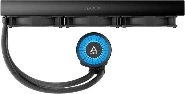 Alt view image 8 of 16 - ARCTIC COOLING Liquid Freezer III - 420 A-RGB (Black): All-in-One CPU Water Cooler with 420mm radiator and 3x P14 PWM PST A-RGB fan, compatible Intel LGA1700, 1851 and AMD AM4, AM5 - Black color
