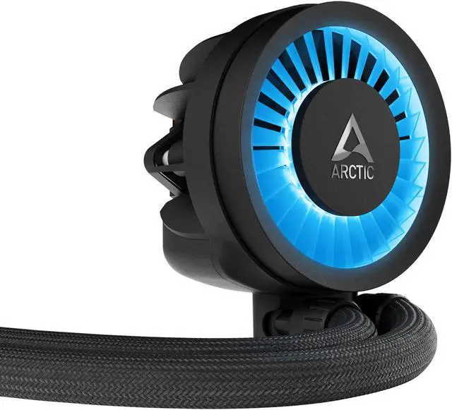 Alt view image 9 of 16 - ARCTIC COOLING Liquid Freezer III - 420 A-RGB (Black): All-in-One CPU Water Cooler with 420mm radiator and 3x P14 PWM PST A-RGB fan, compatible Intel LGA1700, 1851 and AMD AM4, AM5 - Black color