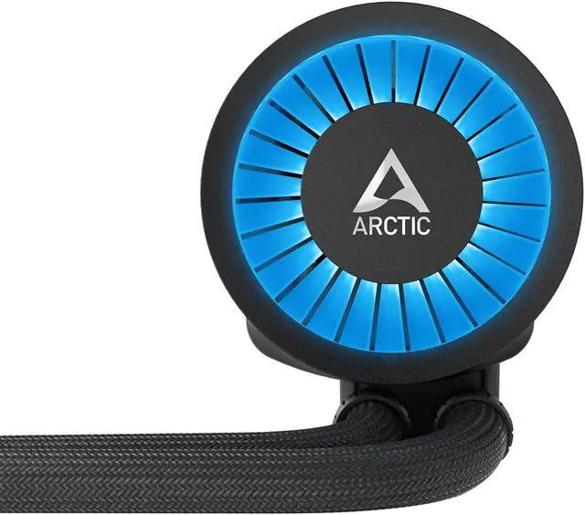 Alt view image 10 of 16 - ARCTIC COOLING Liquid Freezer III - 420 A-RGB (Black): All-in-One CPU Water Cooler with 420mm radiator and 3x P14 PWM PST A-RGB fan, compatible Intel LGA1700, 1851 and AMD AM4, AM5 - Black color