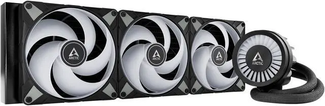 Alt view image 11 of 16 - ARCTIC COOLING Liquid Freezer III - 420 A-RGB (Black): All-in-One CPU Water Cooler with 420mm radiator and 3x P14 PWM PST A-RGB fan, compatible Intel LGA1700, 1851 and AMD AM4, AM5 - Black color