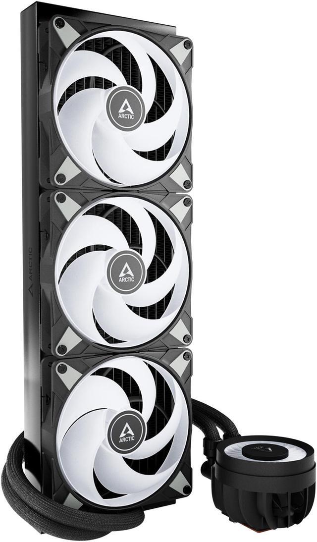 Alt view image 12 of 16 - ARCTIC COOLING Liquid Freezer III - 420 A-RGB (Black): All-in-One CPU Water Cooler with 420mm radiator and 3x P14 PWM PST A-RGB fan, compatible Intel LGA1700, 1851 and AMD AM4, AM5 - Black color